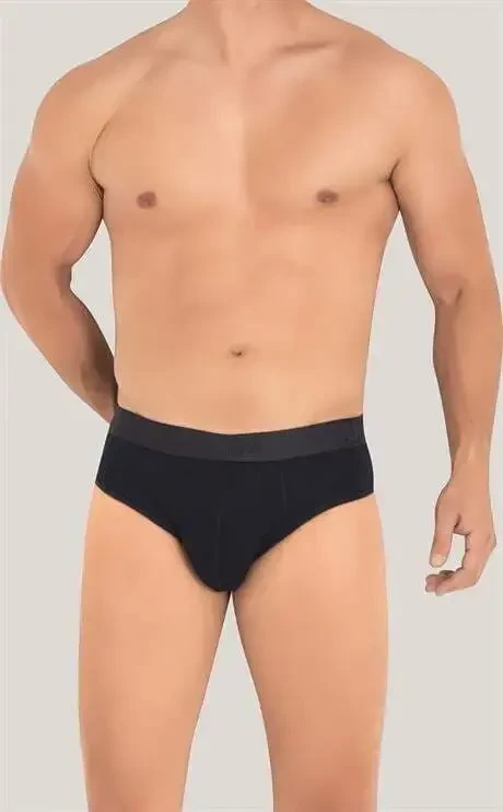 Men's Bamboo Slip Underwear Plain Navy Blue 3-Pack - 3