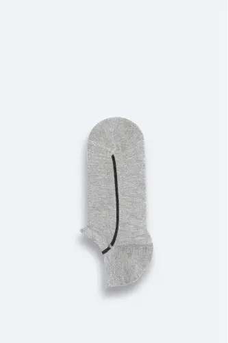 Men's Bamboo Slipper Socks with Grey Stripe Detail A41y8500 - 1