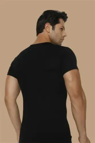 Men's Bamboo T-Shirt Black Crew Neck - 6