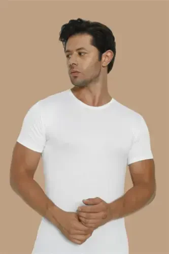 Men's Bamboo T-Shirt White Crew Neck - 6