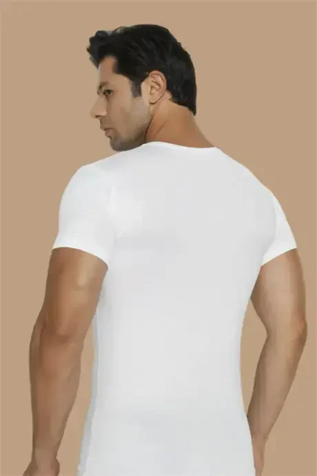 Men's Bamboo T-Shirt White Crew Neck - 8