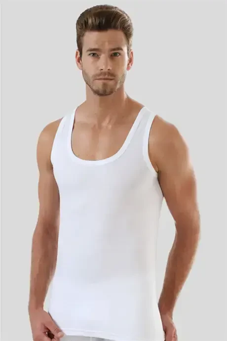 Men's Basic Athletic White 100% Cotton Jersey 6-Pack - 3