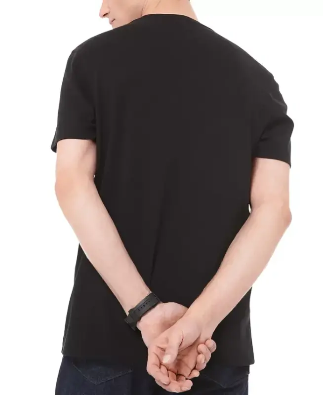 Men's Basic Crew Neck T-Shirt-Black - 2