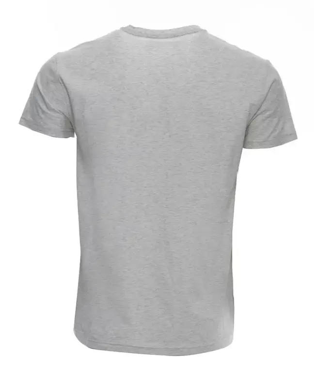 Men's Basic Notch Neck Short Sleeve T-shirt-Oatmeal - 2
