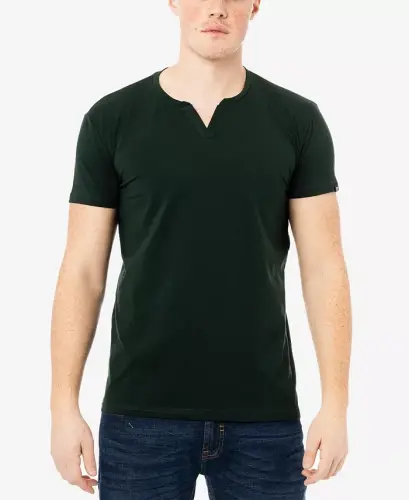 Men's Basic V-Notch Neck Short Sleeve T-Shirt - Hunter 