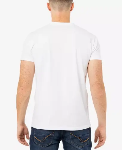 Men's Basic V-Notch Neck Short Sleeve T-Shirt - White - XRAY (1)