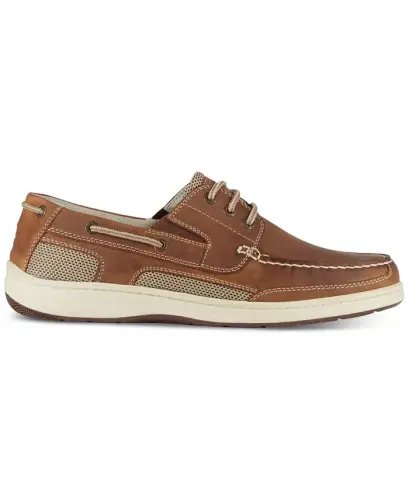 Men's Beacon Leather Casual Boat Shoe with NeverWet-Dark Tan - DOCKERS (1)