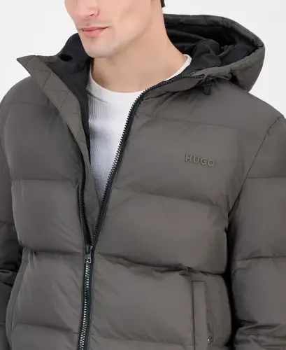 Men's Beazly2436 Slim-Fit Quilted Full-Zip Hooded Puffer Jacket - Olive - 3