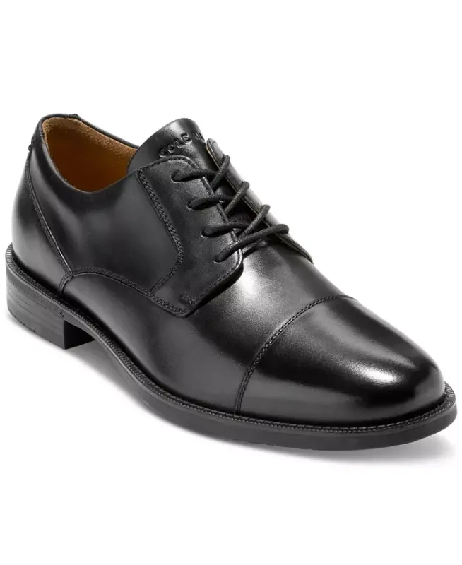 Men's Bedford Cap Toe Oxford Dress Shoe-Black - COLE HAAN