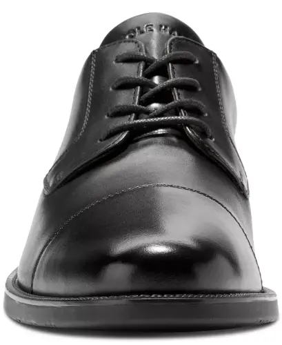 Men's Bedford Cap Toe Oxford Dress Shoe-Black - 3