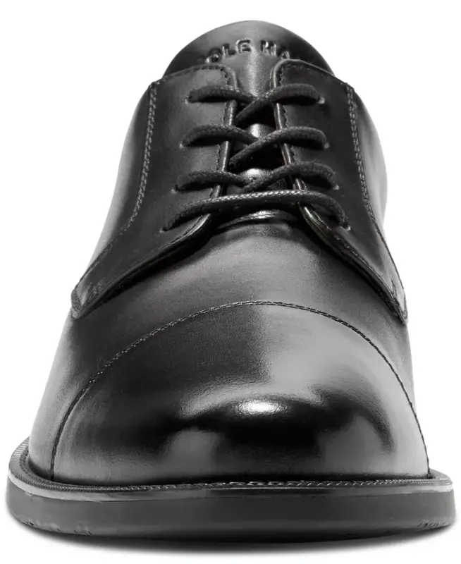 Men's Bedford Cap Toe Oxford Dress Shoe-Black - 3