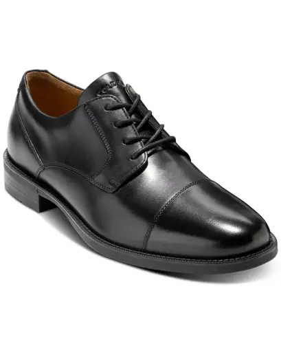 Men's Bedford Cap Toe Oxford Dress Shoe-Black - 5