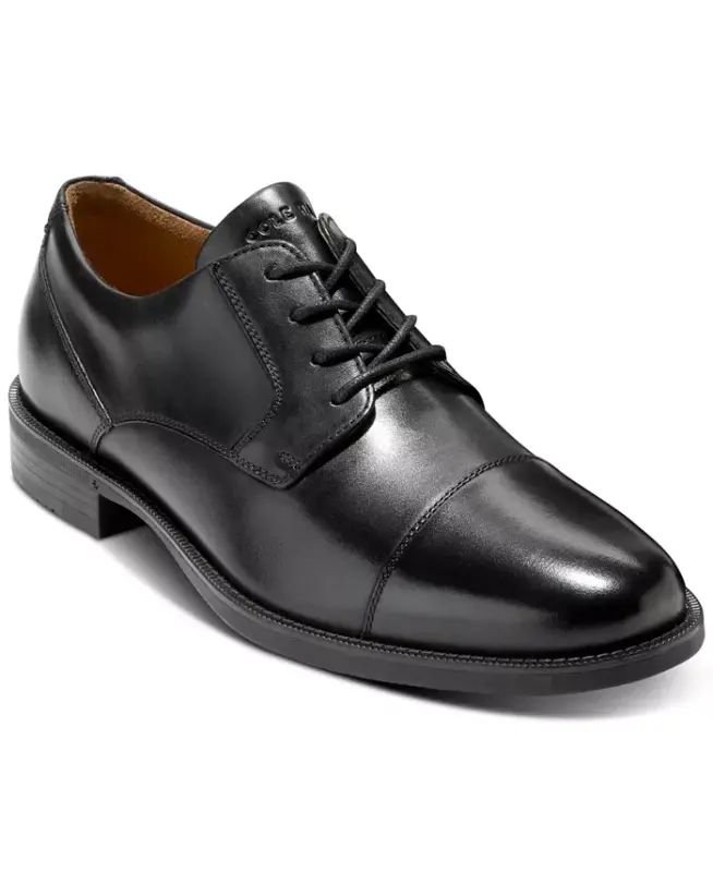 Men's Bedford Cap Toe Oxford Dress Shoe-Black - 5