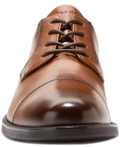 Men's Bedford Cap Toe Oxford Dress Shoe-British Tan - 3