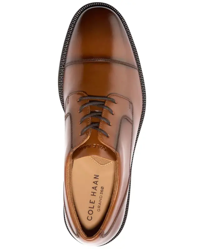 Men's Bedford Cap Toe Oxford Dress Shoe-British Tan - 6