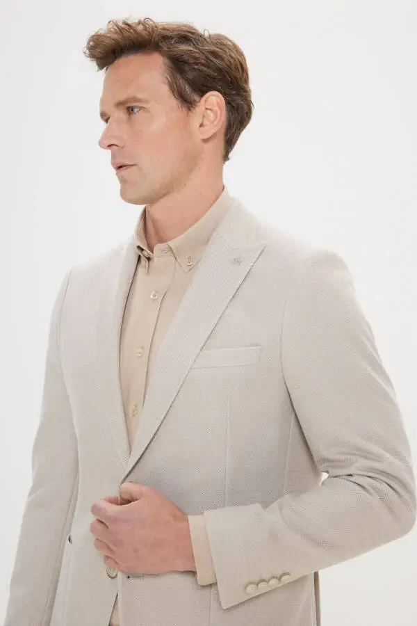 Men's Beige 360 All Ways Stretch Slim Fit Tapered - 3