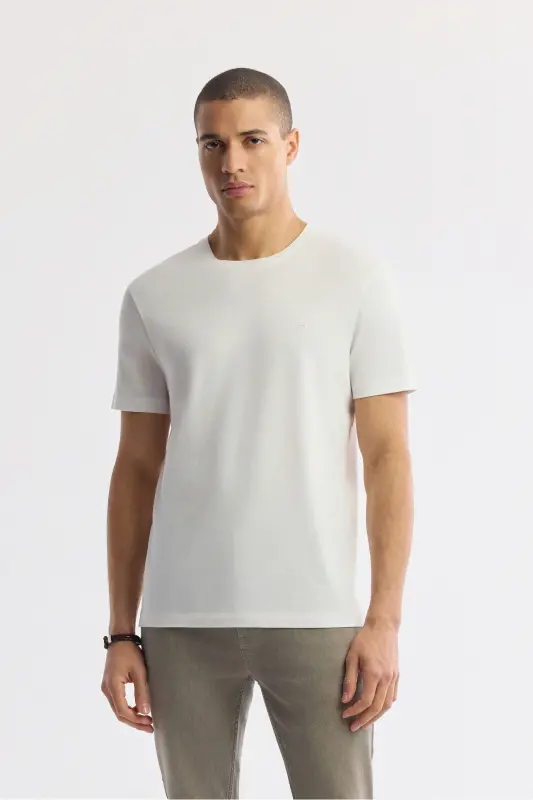Men's Beige Berlin Slim Fit Stone Washed Cotton Hazel - 3