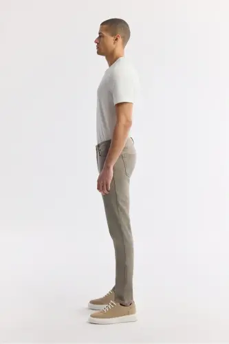 Men's Beige Berlin Slim Fit Stone Washed Cotton Hazel - 4