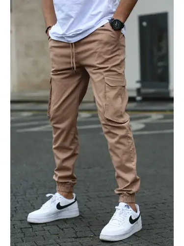 Men's Beige Cargo Pocket Pants 5447-Beige - LC WAIKIKI (1)