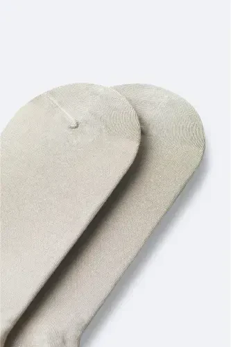 Men's Beige Cotton Ankle Socks B008556-Beige - AVVA (1)