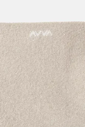 Men's Beige Cotton Ankle Socks B008556-Beige - 3