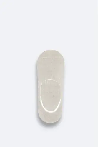 Men's Beige Cotton Ballet Socks B008557-Beige - 1