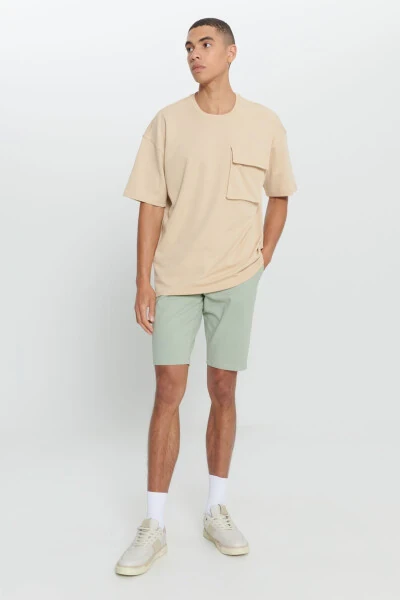 Men's Beige Cotton Oversize Fit Loose Cut Bicycle - 2