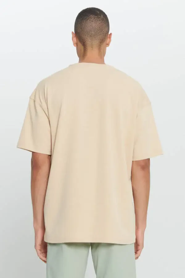 Men's Beige Cotton Oversize Fit Loose Cut Bicycle - 6