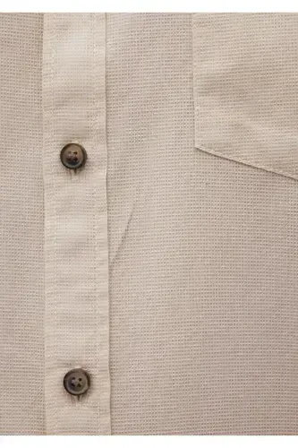 Men's Beige Long Sleeve Shirt Pale Beige Shirt 0211093 - 6