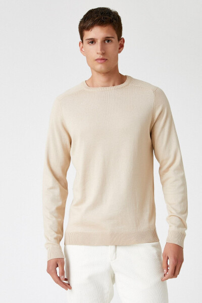 Men's Beige Sweater 2KAM91046LT - 3