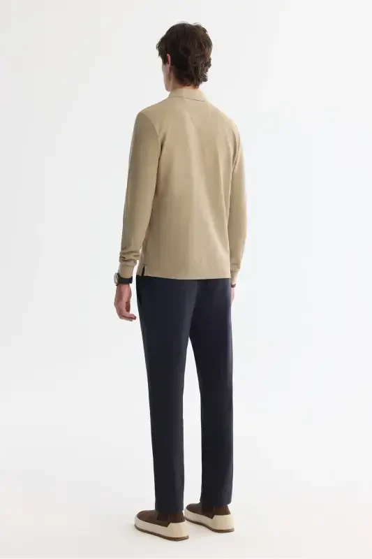 Men's Beige Sweatshirt - 4