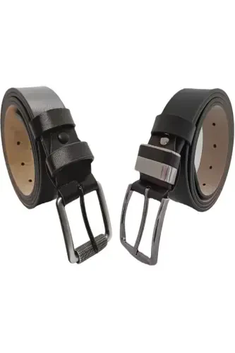 Men's Belt (2 Pieces) Jeans and Canvas Pants Belt-BLACK01 - 7