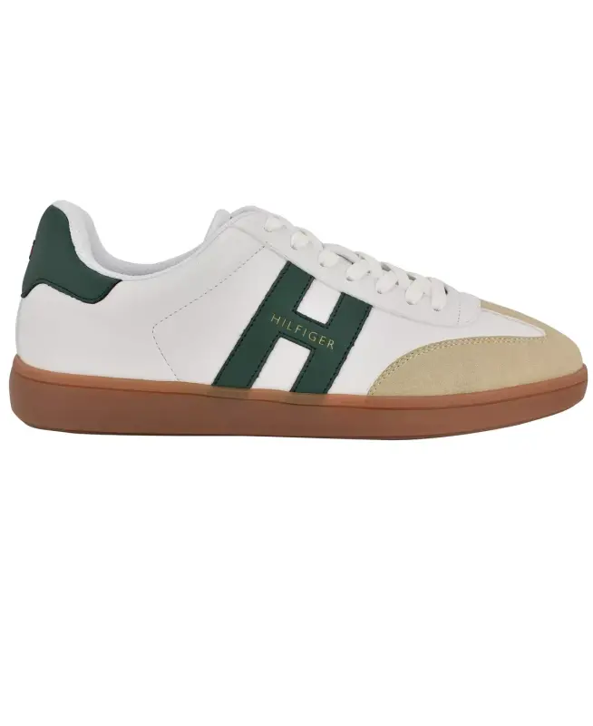 Men's Berge T-Toe Casual Sneakers-Light natural, Hunter green multi - 2