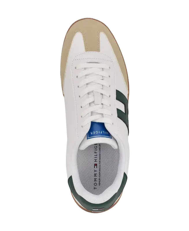 Men's Berge T-Toe Casual Sneakers-Light natural, Hunter green multi - 4