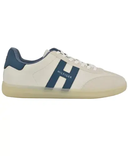 Men's Berge T-Toe Casual Sneakers-White, Teal multi - TOMMY HILFIGER (1)