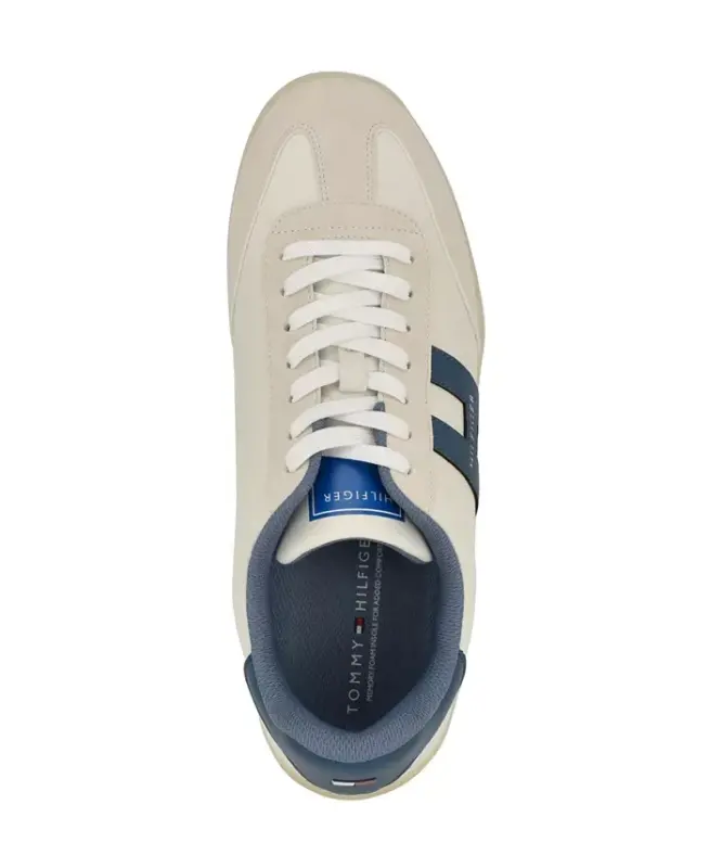 Men's Berge T-Toe Casual Sneakers-White, Teal multi - 4