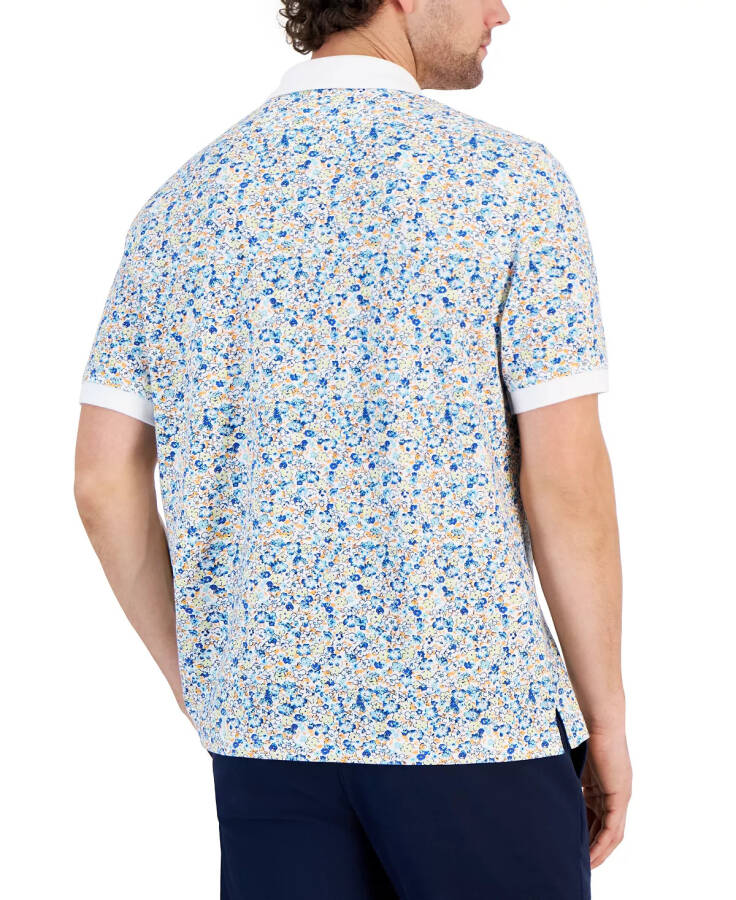 Men's Berty Floral Pique Polo Shirt, Created for Modazone Bright White - 5