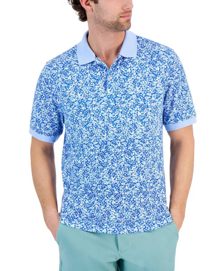 Men's Berty Floral Pique Polo Shirt, Created for Modazone Laser Blue - 2