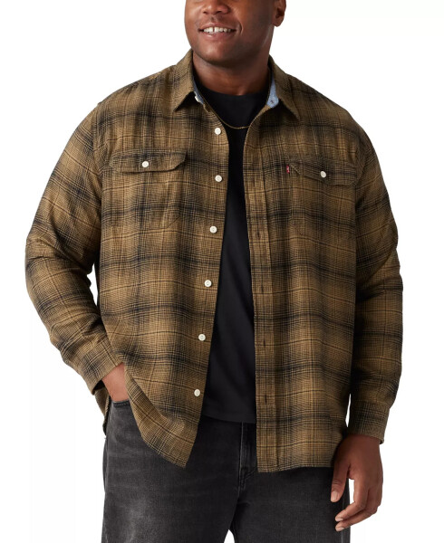 Men's Big Classic Plaid Worker Shirt Ametrine P - 1