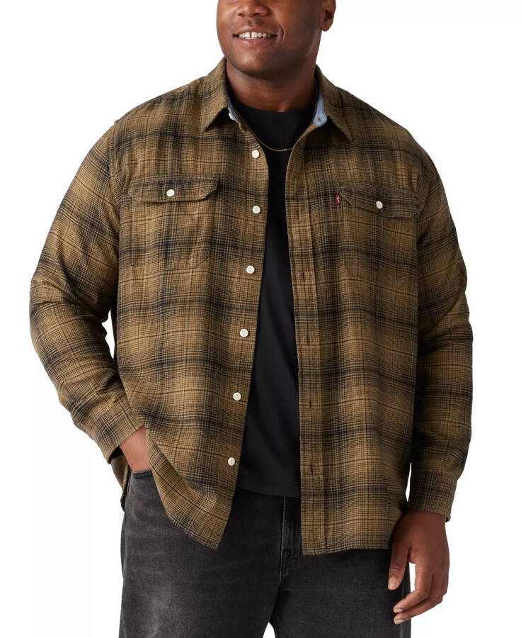 Men's Big Classic Plaid Worker Shirt Ametrine P - 1