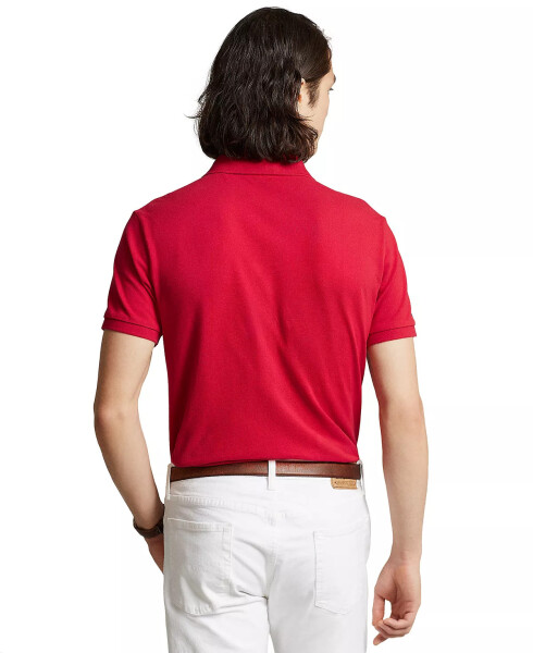 Men's Big Pony Custom Slim Fit Mesh Polo Red - 2