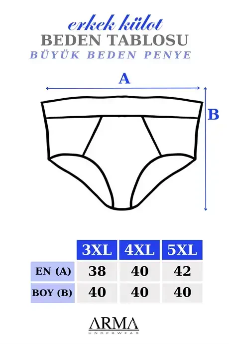 Men's Big Size Boxer Briefs 6-Pack White 100% Cotton - 2