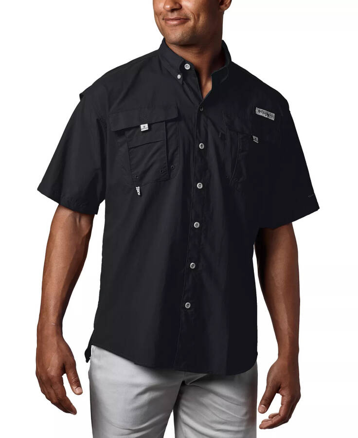 Men's Big & Tall Bahama II Short Sleeve Shirt Black - 1