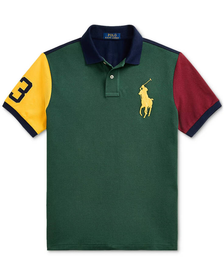 Men's Big & Tall Big Pony Mesh Polo Shirt Pine - 1