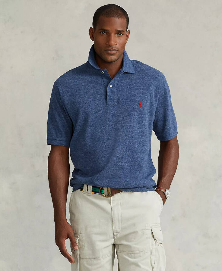 Men's Big & Tall Classic-Fit Cotton Mesh Polo Classic Royal Heather - 2