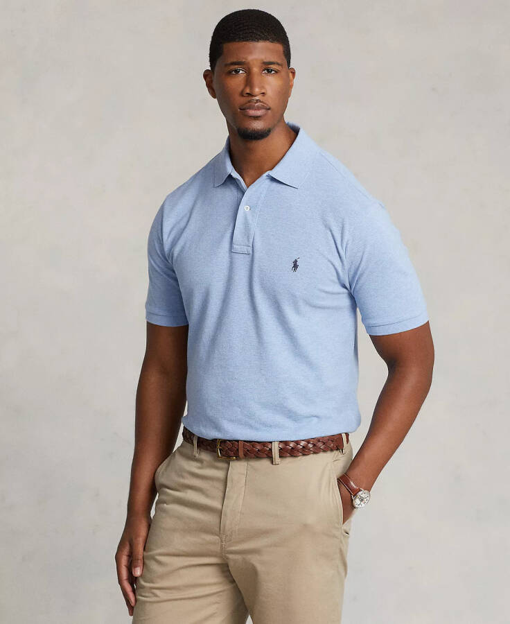 Men's Big & Tall Classic-Fit Cotton Mesh Polo Isle Heather - 2