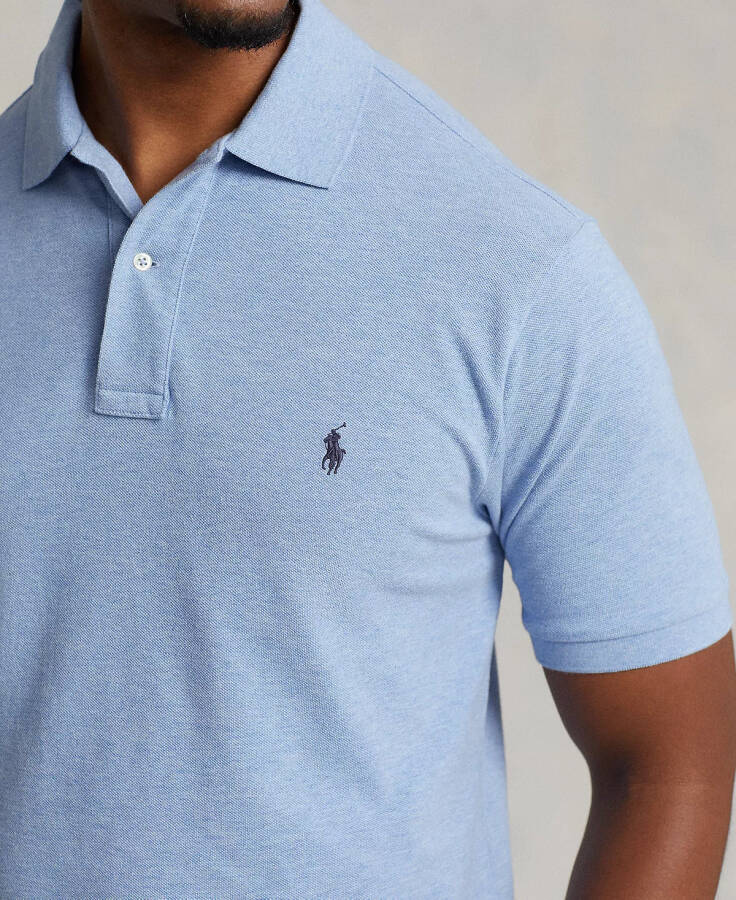 Men's Big & Tall Classic-Fit Cotton Mesh Polo Isle Heather - 4