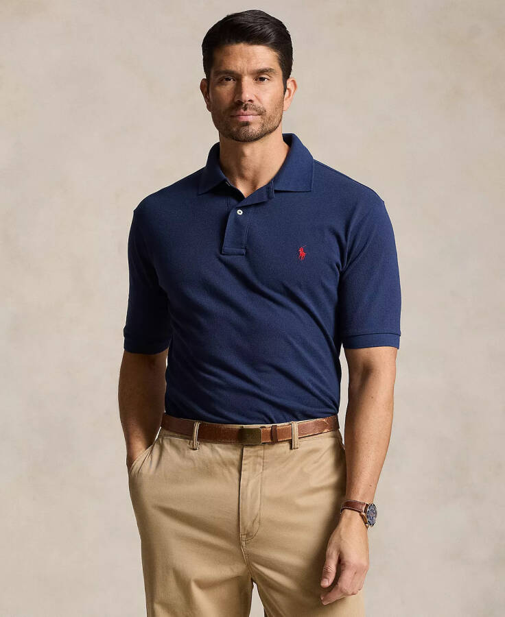 Men's Big & Tall Classic-Fit Cotton Mesh Polo - Newport Navy - 2