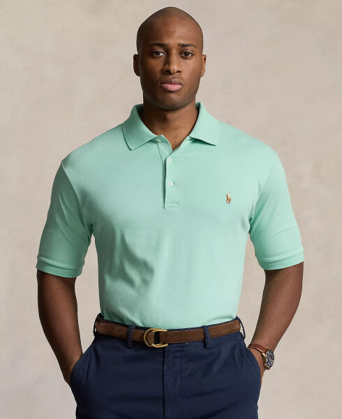 Men's Big & Tall Classic Fit Soft Cotton Polo Celadon - 1