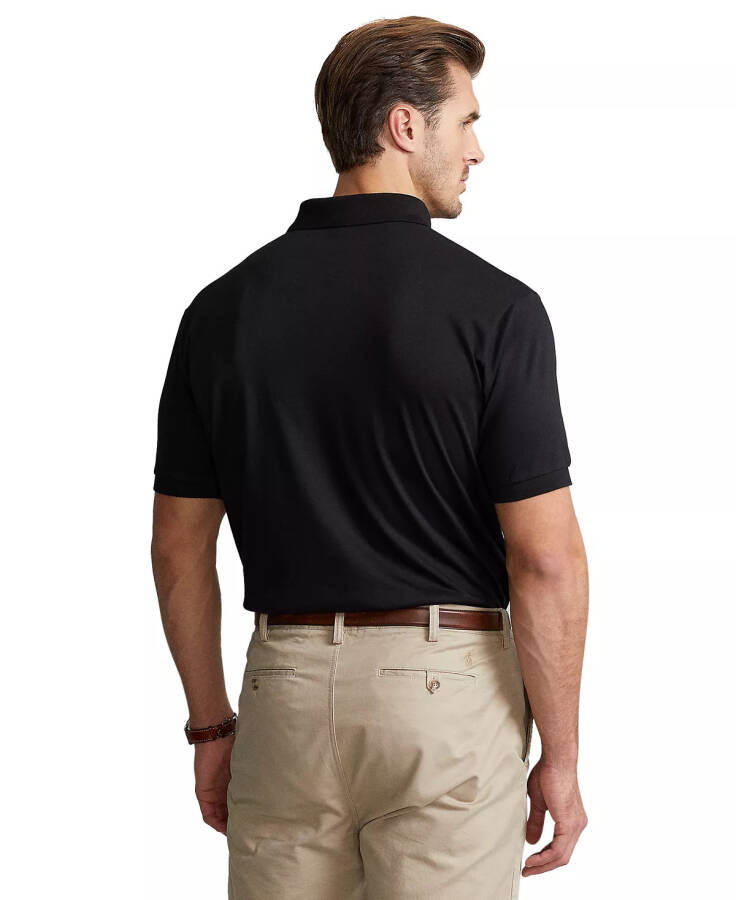 Men's Big & Tall Classic Fit Soft Cotton Polo Polo Black - 2